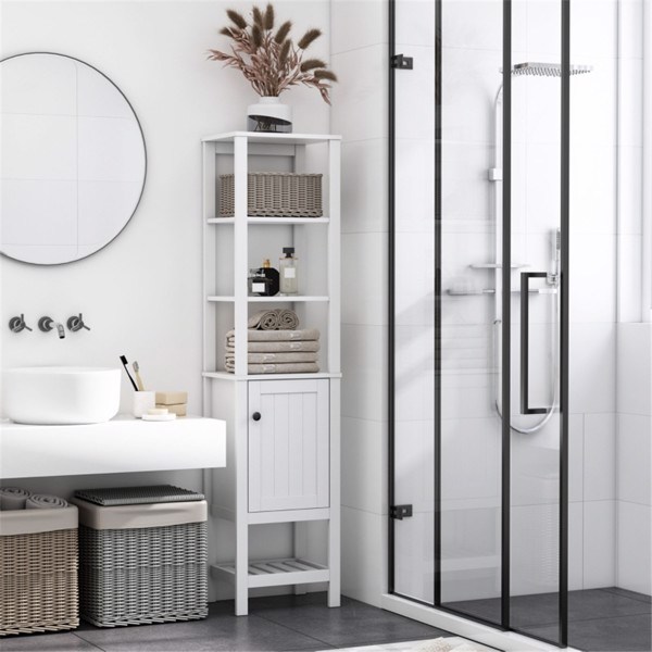 dropship Bathroom Storage Cabinet-White