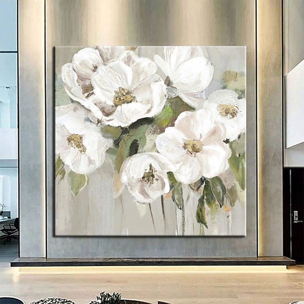 dropship Hand Painted Oil Paintings Hand Painted Wall Art Flower Modern Abstract Living Room Hallway Bedroom Luxurious Decorative Painting