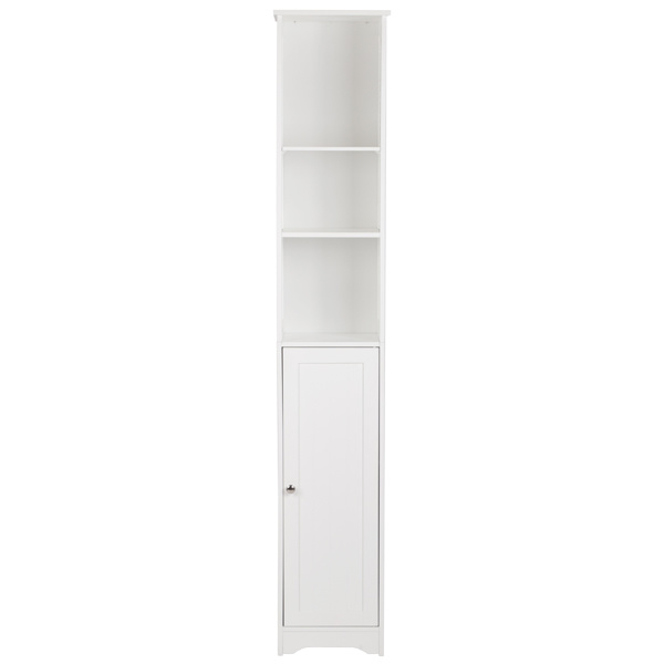 dropship FCH One Door & Three Layers Bathroom Cabinet White