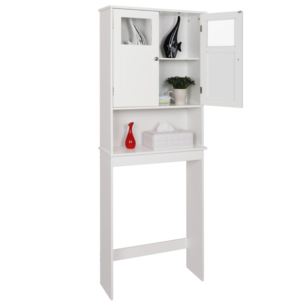 dropship FCH Double Doors Bathroom Cabinet White
